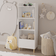 thumbnail image 3 of Kids 4-Tier Bookcase,Children's Bookshelf,Toy Storage Cabinet Organizer for Children's Room,Playroom,Bedroom,Living Room,White, 3 of 7
