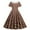 Coffee, variant on IROINNID Summer Dresses for Women Wedding Guest Maxi Dresses for Women with Short Sleeve and Round Neck Ruffled A Line Summer Outfits Dress