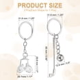 thumbnail image 2 of Golf Cart Keychain, Mini Cute Golf Ball Key Chain Sport Pendant Key Ring Bag Backpack Decor Silver, 2 of 7