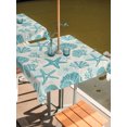 thumbnail image 2 of Outdoor Tablecloth with Umbrella Hole for Patio/Picnic/Party/Camping, Turquoise Coastal Summer Waterproof Table Cloth Square Cover Washable, Coral Shell Starfish Vintage (54"x 54"), 2 of 9