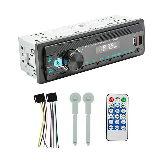 JIAHAOO Car Stereo Single Din 7 Colour Button Lights For Car Modification Enthusiasts Vehicle Audio Replacement