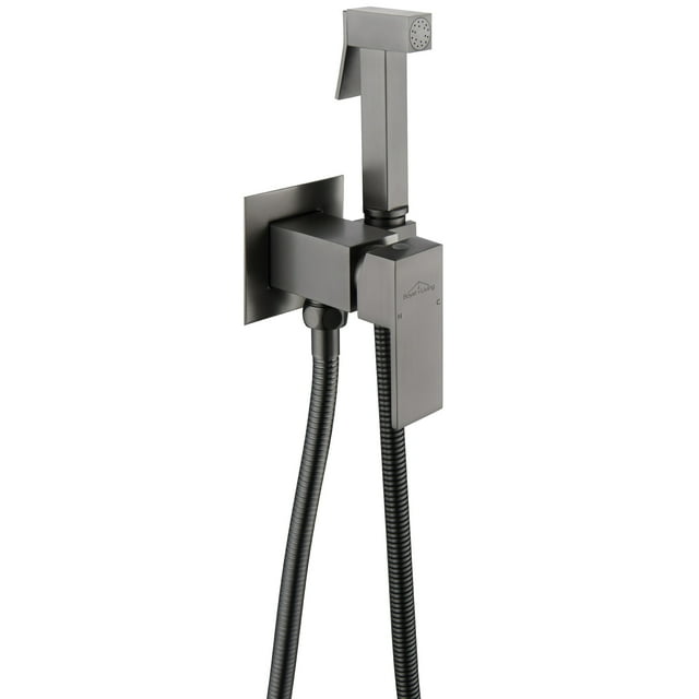 Robinet de Bidet à Poignée Unique avec Poignée et Corps de Mixeur en Gris Canon
