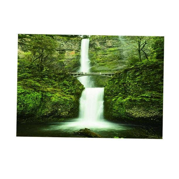 Póster de PVC para decoración de acuario, papel tapiz, imagen de cascada, pintura 3D S