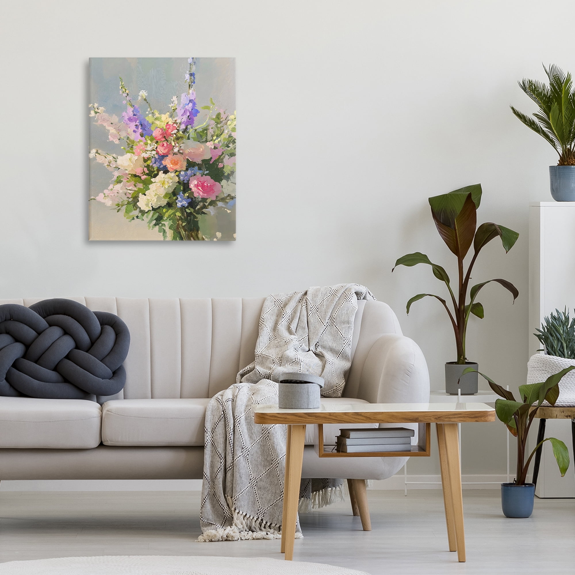 Stupell Industries Romantic Pastel Garden Bouquet Canvas Wall Art, design by The Prints Vibe
