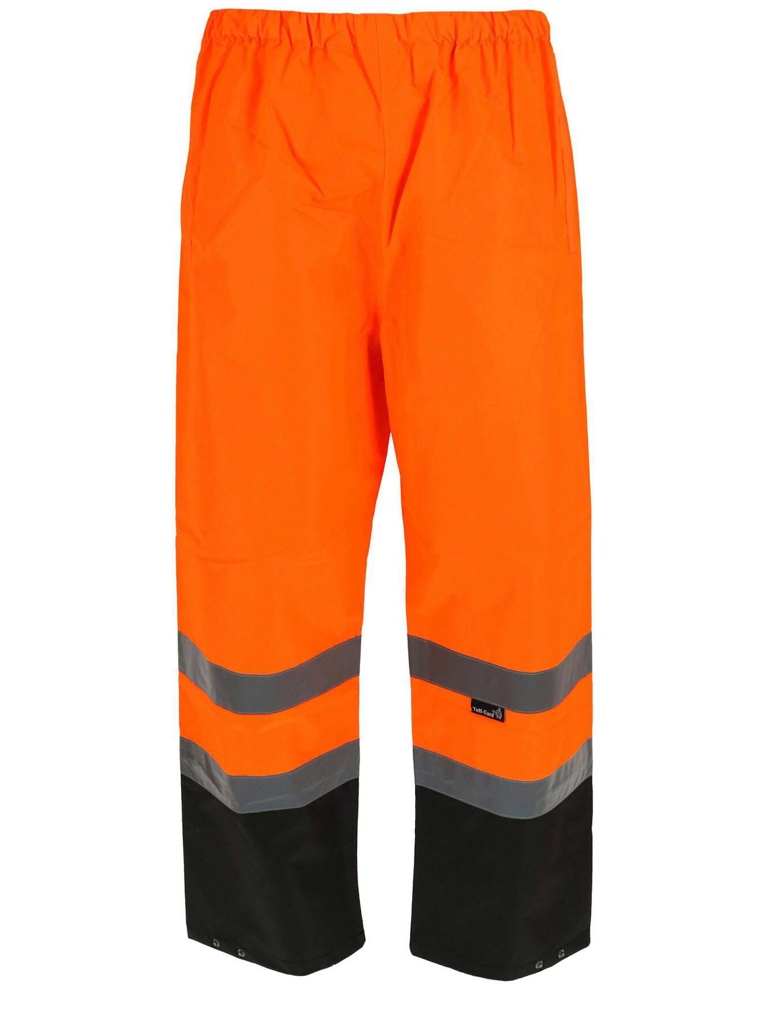hi vis Trousers High visibility Orange Yellow Waterproof Windproof  S M L XL XXL 