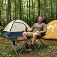thumbnail image 2 of Chaise de Camping Inclinable 3 en 1, Chaise Longue de Camping Extérieure avec Dossier Réglable pour Adultes, Chaise Pliante et Table d'Appoint, Coussin Amovible, 2 of 8