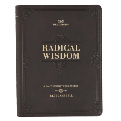 Pre-Owned Radical Wisdom 365 Devotions, a Daily Journey for Men - Brown Faux Leather Flexcover Gift Book Devotional W/Ribbon Marker (Leather Bound) 1642721522 9781642721522