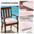 thumbnail image 3 of Outdoor Patio Cushion Covers 4 Pack Pink Striped Patio Chair Cushion Covers with Ties and Zipper Classic Farmhouse Stripes Waterproof Outdoor Seat Cushion Covers for Patio Furniture 24"x24", 3 of 9