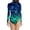 Dark Green, variant on Long Sleeve Swimsuit for Women Scale Print High Neck Bathing Suit Full Coverage Rash Guard Sun Protection Athletic Swimwear for Beach
