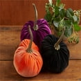 thumbnail image 3 of Velvet Pumpkins | Fall Decor | Thanksgiving Decoration | 15 * 15cm Handmade Velvet Pumpkins Decor, Super Soft Stuffed Pumpkin for Fall Halloween Thanksgiving Decoration, 3 of 6