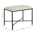 thumbnail image 3 of Uttermost Avenham Contemporary Iron and Fabric Small Bench in White/Black, 3 of 6