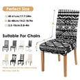 thumbnail image 6 of Chair Covers for Dining Room Set of 4, Stretch Washable Polyester Kitchen Slipcovers Featuring Artistic, Boho Chic, Vintage, Rustic, Nordic Style Patterns with Removable Protector, 6 of 7