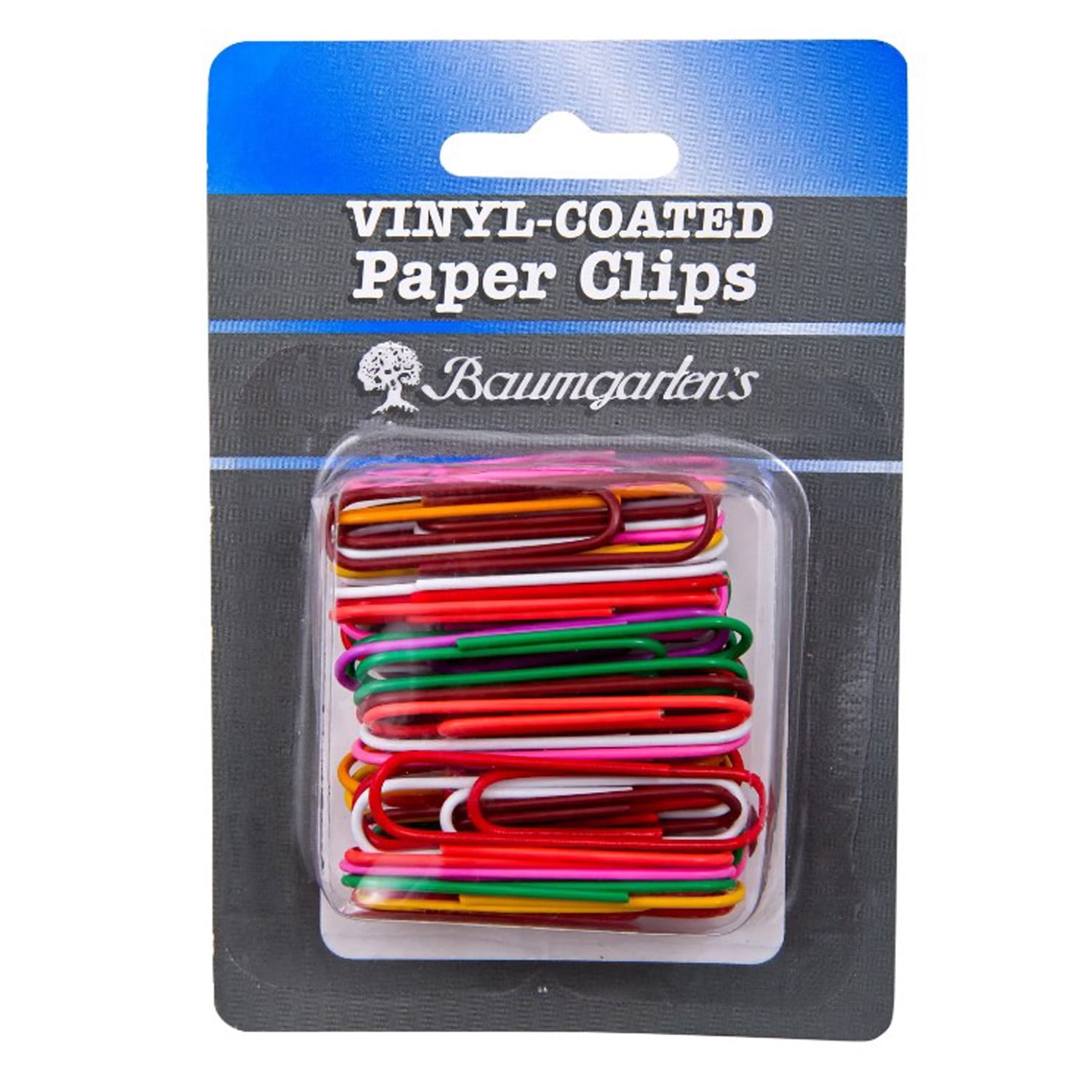 Baumgartens Vinyl-Coated Paper Clips, Jumbo Size, 40 Per Pack, 10 Packs