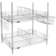 thumbnail image 3 of Global Industrial TG18364C 63 x 36 x 18 in. Nexel Chrome To Go Rack with 4 Wire Shelves, Dividers & Ledges, 3 of 7