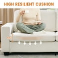 thumbnail image 3 of COZONY 87" Corduroy 3-Seater Sofa, Deep Seat Cloud Couch w/ Wide Armrests, Sturdy Wood Frame, Easy Assembly, 3 of 7