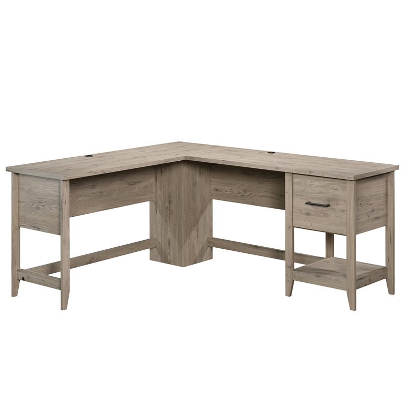 Sauder Summit Station Contemporary Wood LShape Computer Desk in Laurel Oak
