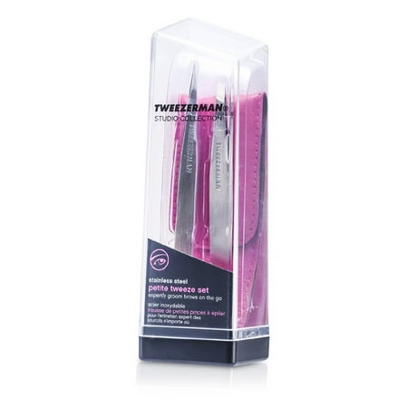 Petite Tweeze Point (Tweezerman - Petite Tweeze Set: Slant Tweezer + Point Tweezer - With Pink Leather Case (Studio Collection))