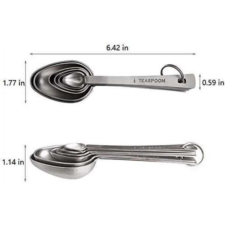 6 pcs Stainless Steel Measuring Spoons Set Teaspoon&Tablespoon