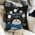 thumbnail image 6 of Warm Winter Wishes Decorative Throw Pillow Covers 18x18 Set of 4, Snowman Truck Christmas Tree Blue Black Outdoor Pillowcase, Let It Snow Snowflake Holiday Farmhouse Cushion Case Home Decor, 6 of 6