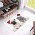thumbnail image 3 of MKHERT Cat and Dog in Red Christmas Hat Xmas Year Design Doormat Rug Home Decor Floor Mat Bath Mat 23.6x15.7 inch, 3 of 3