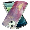 thumbnail image 2 of iPhone 13 Case,Dteck Shockproof Rubber Marble Pattern Bling Glitter Cover Lightweight Protective Back Phone Case for Apple iPhone 13 6.1-inch,#01, 2 of 6