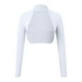thumbnail image 5 of Ediodpoh Ballet Dance Wrap Top Women Long Sleeve Shawl Cover up Elegant Ballet Practice Wear Soft Stretchy White, 5 of 5