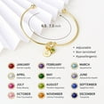 thumbnail image 6 of Turandoss Initial Birthstone Bracelets for Women Girls Trendy Disc Letter T Love Knot Initial Bracelet Blue December Birthstone Pendent Bracelet Bridesmaid Birthday Friendship Gifts for Women Girls, 6 of 8