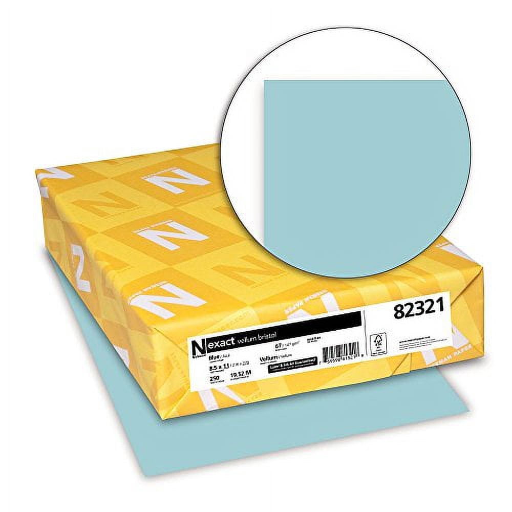 Exact Vellum Bristol, 8.5" x 11", 67 lb/147 gsm, Blue, 250 Sheets (82321)
