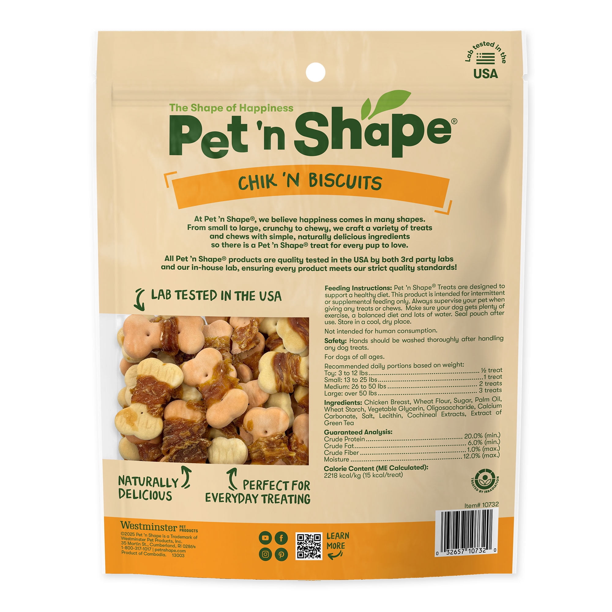 Pet 'n Shape Chik 'n Wrapped Biscuits – Jerky Dog Treats - 35 Ounce