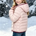 thumbnail image 6 of Girl Zip up Jacket Zaewscy Girls Hooded Lightweight Puffer Jacket Full Zip Quilted Warm Casual Outerwear Coat Pink 5-6Years, 6 of 9