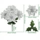 thumbnail image 2 of Ramo de Poinsettia de Navidad: Ornamentos para decoración del hogar, disposición festiva, flores artificiales DIY, plateado, 2 of 3