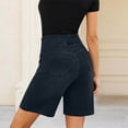 thumbnail image 5 of MaFYtyTPR Women's Denim Shorts High Waisted Pull On Stretch Bermuda Shorts with Pockets For Summer Casual Wear A-Gray XXXXL, 5 of 6
