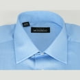 thumbnail image 7 of Men Mondego 100% Soft Cotton Dress Business Classic shirt B500 Blue Herringbone, 7 of 7