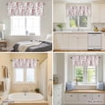 thumbnail image 5 of Farmhouse Grey Red Leaves Valances for Windows,Kitchen Valance Rod Pocket Short Curtain, Spring Summer Botantical Valance Curtain Window Valances for Bedroom Bathroom Living Room 54x18in, 5 of 9