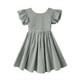 thumbnail image 2 of Vestido Dutebare de lino y algodón con volantes para niñas pequeñas, 120, 2 of 6