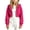 Hot Pink, variant on Girls' Cropped Zip up Hoodie Full Zip Hooded Sweatshirt Soft Long Sleeve Casual Jacket Tops for Fall Winter Lounge School Wear Hot Pink 7-8 Years
