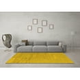 thumbnail image 3 of Ahgly Company Indoor Square Abstract Yellow Contemporary Area Rugs, 8' Square, 3 of 4