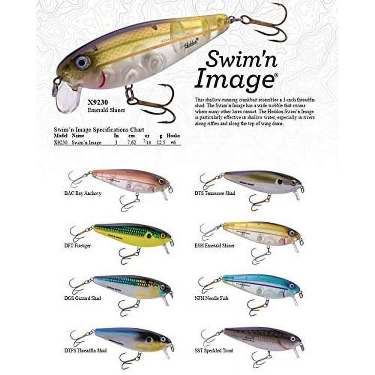 Heddon Lures X9230DTS Swim'n Image Fishing Lures, Dance's