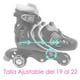 thumbnail image 4 of Patines 3 Ruedas Ajustables 19 A 22 Negro/Azul Aquila P9231, 4 of 5