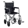 Drive Medical Go Cart Light Weight Steel Transport Wheelchair with Swing Away Footrest, 19" Seat