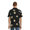 thumbnail image 4 of No Boundaries Men's Print Button Up Shirt with Short Sleeves, Sizes XS-3XL, 4 of 7