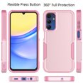 thumbnail image 4 of Samsung Galaxy A15 5G Phone Case, with Tempered Glass Screen Protector,Takfox Dual Layer Shockproof Heavy Duty Rugged Hybrid Drop Full Body Protection Cover for Galaxy A15 5G ( Rose Gold ), 4 of 13