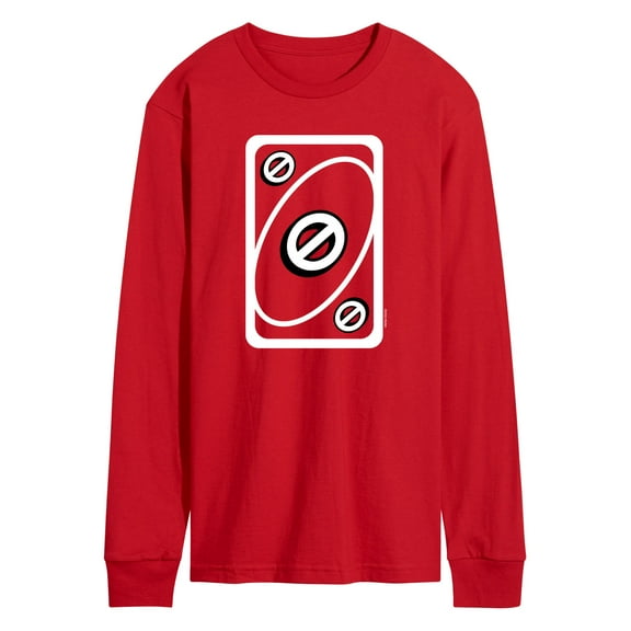 UNO Red Skip Card - Men's Long Sleeve T-Shirt