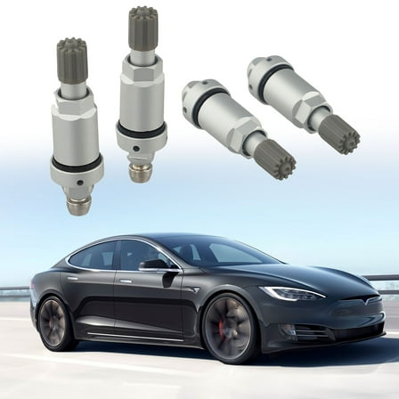 4Pc Tpms Aluminum Valve Stem Service Kit Replacemen For Tire Valves For Tesla Fangkenuo