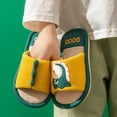 thumbnail image 4 of LNMQLPDBS Toddler Girl Slippers Cartoon Dinosaur Letters Pattern House Slippers for Toddler Soft Sole Open Toe Comfort Indoor Home Slippers for Girls and Boys Little Kids Sandals B 9-9.5 Years, 4 of 4