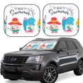 thumbnail image 6 of Kdxio Gnomes Summer Print 2-Piece Sun Shade Front Windshield - Foldable Car Front Window Sunshades for Most Sedans SUV Truck, 6 of 6