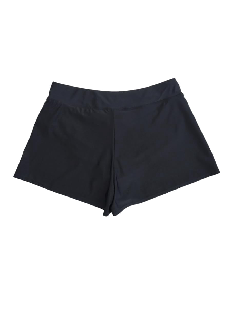 Island Escape Women's Pull-On Shorts Swim Cover-Up (12, Black)