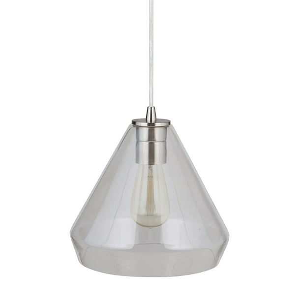 Instant Pendant Recessed Light Conversion Kit Brushed Nickel Clear