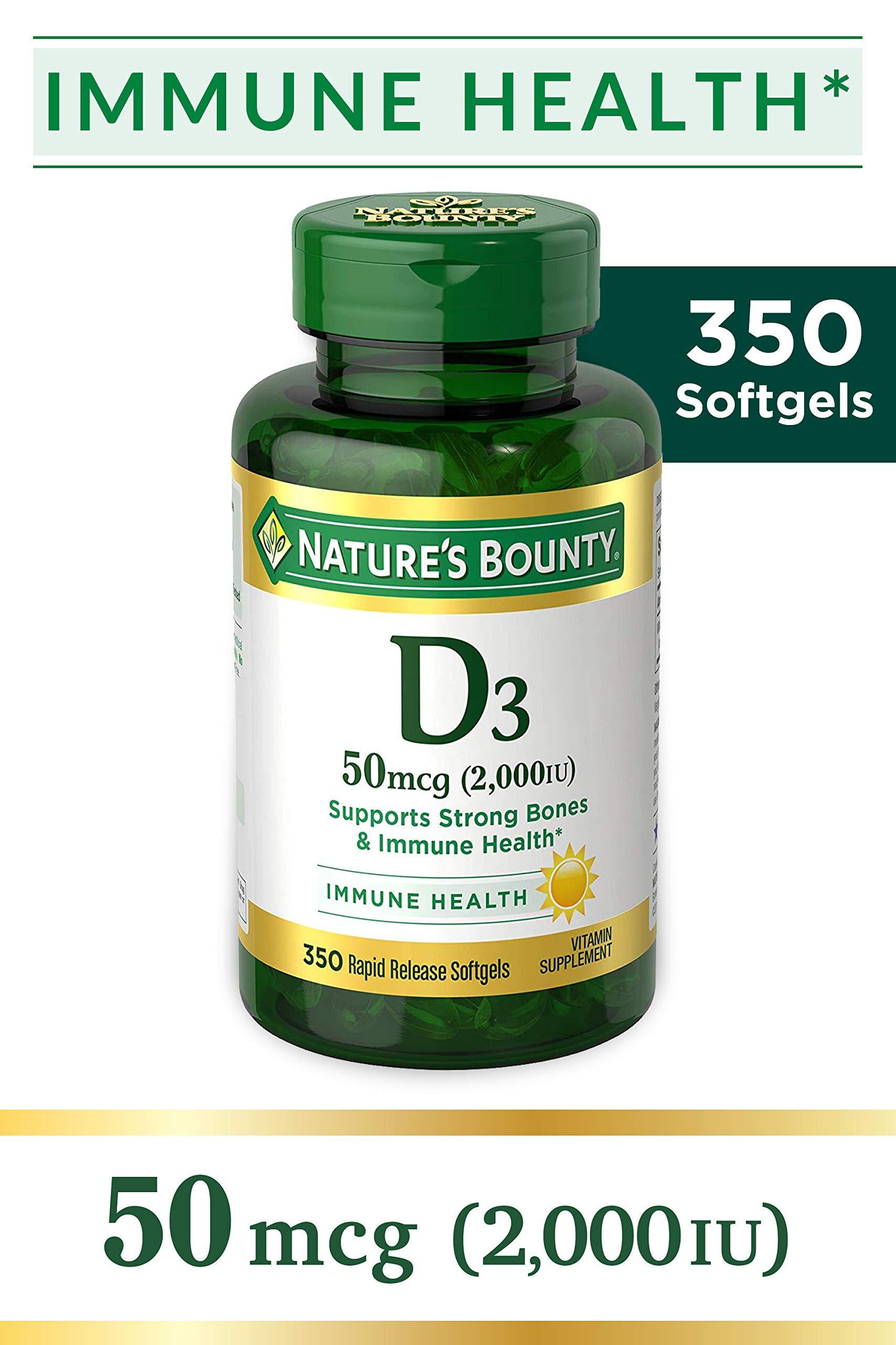 Vitamin D3 by Nature's Bounty, Supports Immune Health & Bone Health