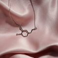 thumbnail image 3 of nipocaio Argent Bijoux Fantômes Dopamine Molécule Collier, 3 of 5